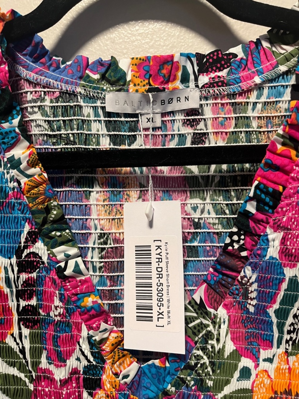 BALTIC BORN (NWT) Kyrie Puff Sleeve Short Dress, Multicolor Floral, Size XL - Picture 8 of 13